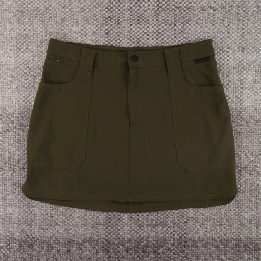 Wrangler ATG Skort Women 8 Olive Green Excellent Stretch Hiking Outdoor Pockets
